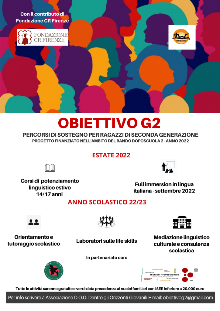 Obiettivo G2 – La Fondazione CR Firenze finanzia il progetto che va a contrastare il drop-out scolastico
